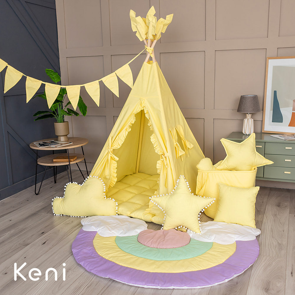 Children's tipi tent Lemon