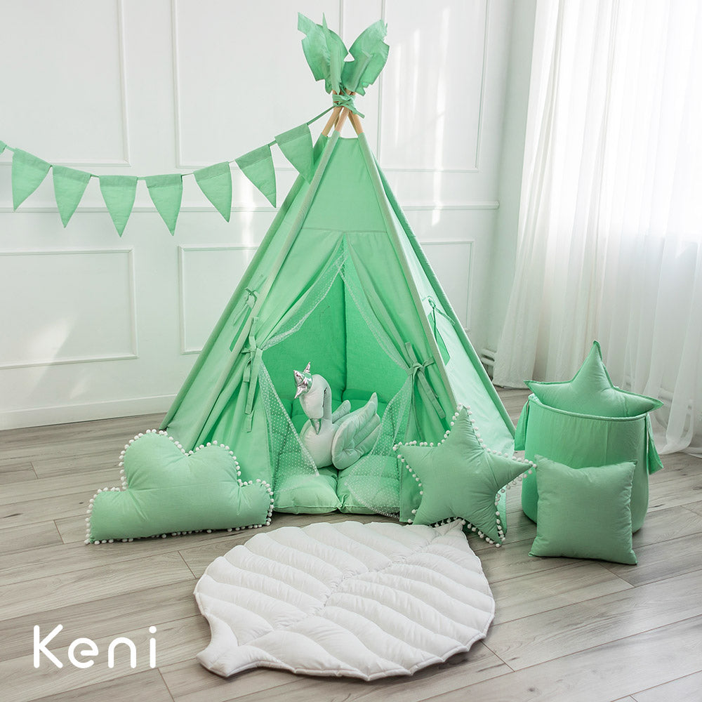 Pistachio tipi tent for children