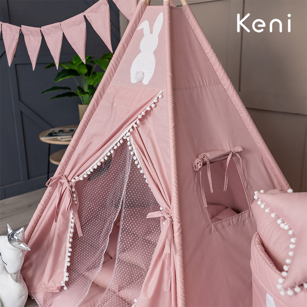 Children's tipi tent "Rabbit" Powder Pink