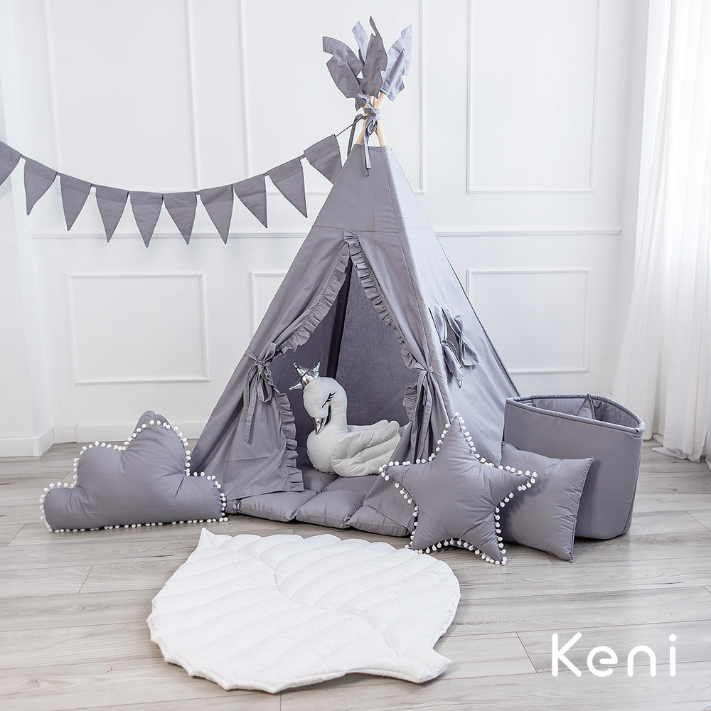 Children's tipi tent Gray