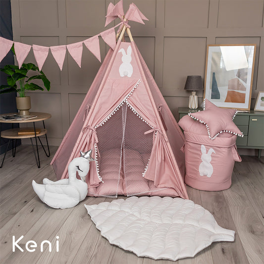 Children's tipi tent "Rabbit" Powder Pink