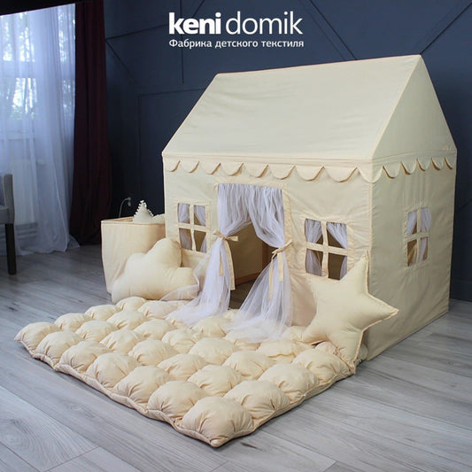 Beige Children's Playhouse Tent