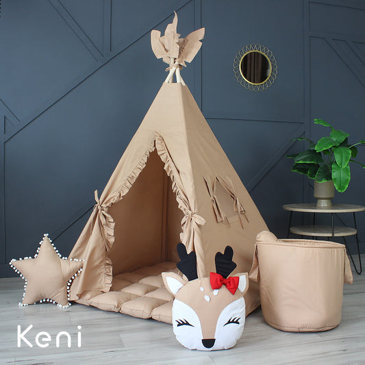 Cappuccino children's tipi tent
