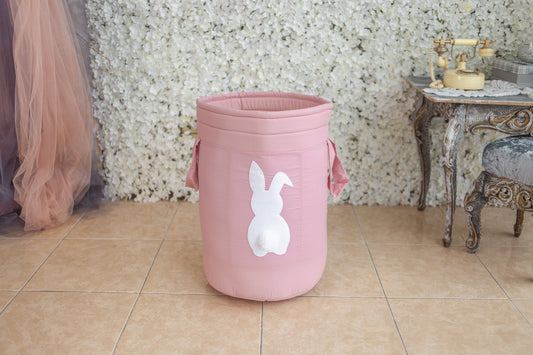 Very large toy basket (60 х 40 cm.) with "Rabbit" embroidery